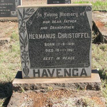 HAVENGA Hermanus Christoffel 1891-1961