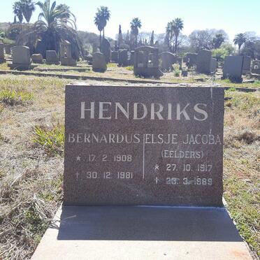 HENDRIKS Bernardus 1908-1981 &amp; Elsje Jacoba EELDERS 1917-1989