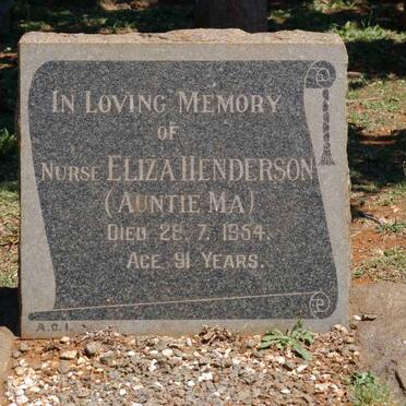 HENDERSON Eliza -1954
