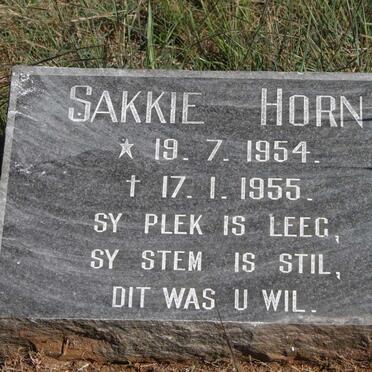HORN Sakkie 1954-1955