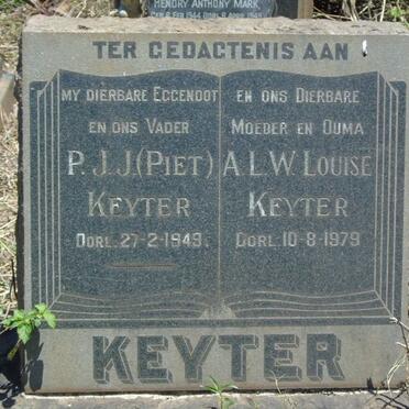 KEYTER P.J.J. -1949 & A.L.W. -1979