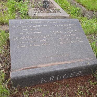 KRUGER Johannes Tobias 1892-1964 &amp; Anna Catharina v.d. WALT 1886-1971
