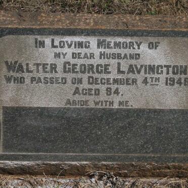 LAVINGTON Walter George -1948