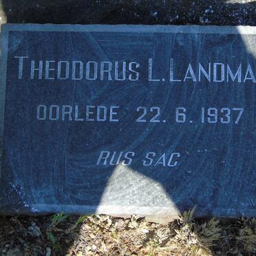 LANDMAN Theodorus L. -1937