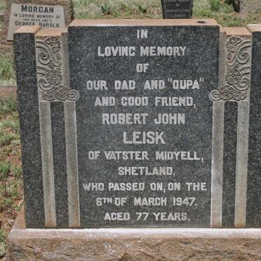 LEISK Robert John -1947