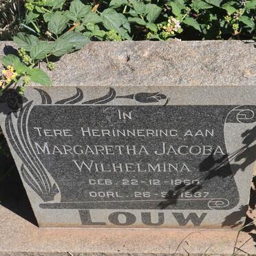LOUW Margaretha Jacoba Wilhelmina 1860-1937