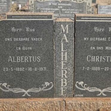 MALHERBE Albertus 1882-1971 & Christina 1889-1956