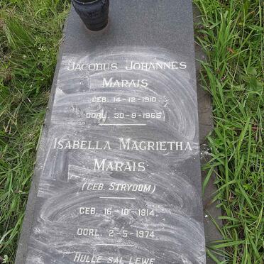 MARAIS Jacobus Johannes 1910-1965 &amp; Isabella Magrietha STRYDOM 1914-1974