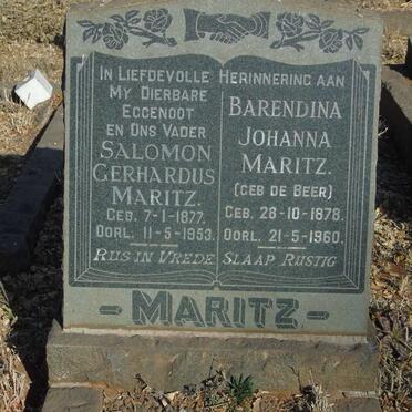 MARITZ Salomon Gerhardus 1877-1953 & Barendina Johanna DE BEER 1878-1960