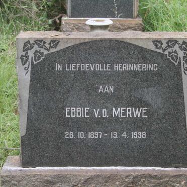 MERWE Ebbie, v.d. 1897-1938