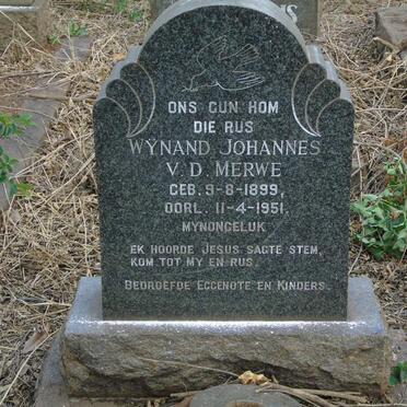 MERWE Wynand Johannes, v.d. 1899-1951