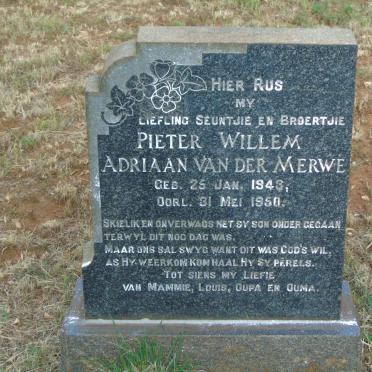 MERWE Pieter Willem Adriaan, van der 1943-1950