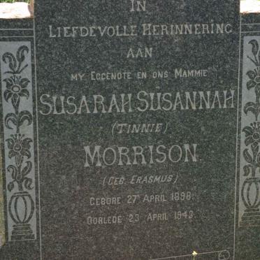 MORRISON Susarah Susanna nee ERASMUS 1898-1943