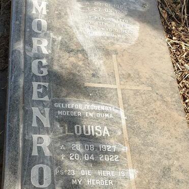 MORGENROOD Pieter J.L. 1963-1997 :: MORGENROOD Louisa 1927-2022_1