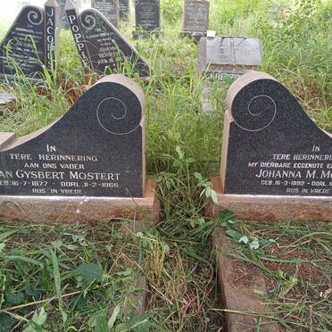 MOSTERT Jan Gysbert 1877-1966 & Johanna M. 1892-1957