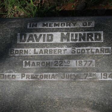 MUNRO David 1877-1943