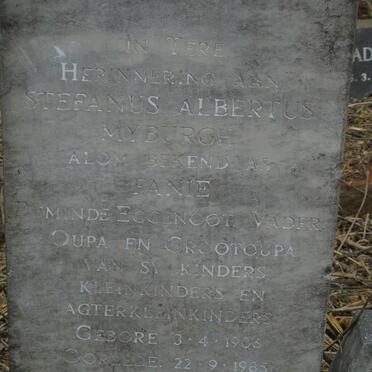 MYBURGH Stefanus Albertus 1906-1985