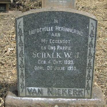 NIEKERK Schalk W.J., van 1899-1950