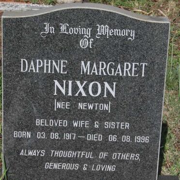 NIXON Daphne Margaret nee NEWTON 1917-1996