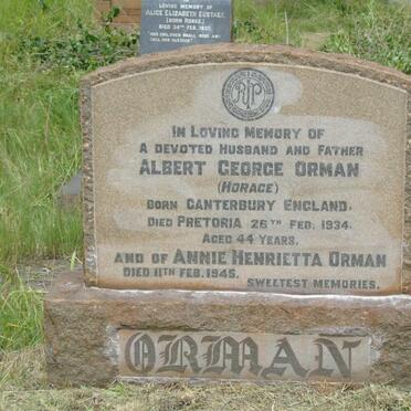 ORMAN Albert George -1934 & Annie Henrietta -1945 :: NUNN Beatrice 1897-1984_2
