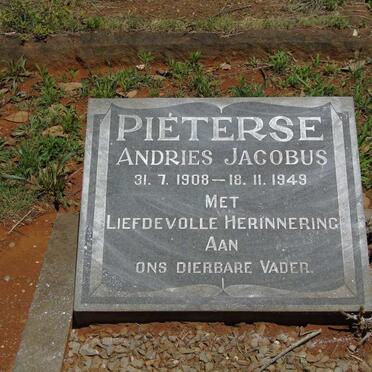 PIETERSE Andries Jacobus 1908-1949