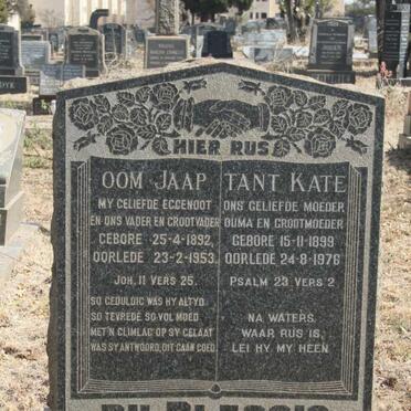 PLESSIS Jaap, du 1892-1953 & Kate 1899-1976