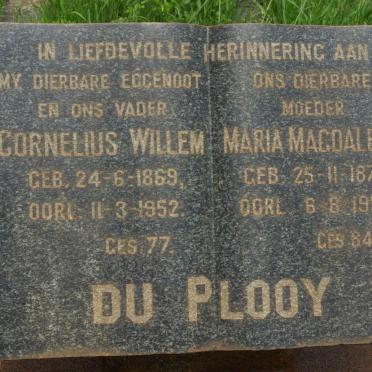 PLOOY Cornelius Willem, du 1869-1952 &amp; Maria Magdalena 1879-1955
