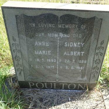POULTON Sidney Albert 1889-1961 &amp; Anne Marie 1893-1975