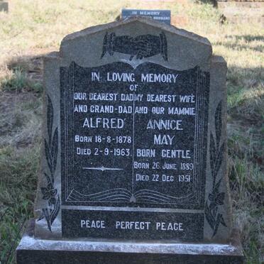 POULTON Alfred 1878-1963 &amp; Annice May GENTLE 1889-1951