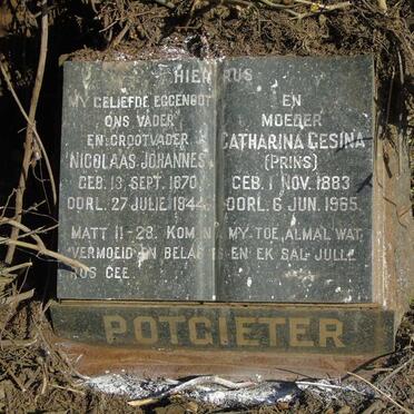 POTGIETER Nicolaas Johannes 1870-1944 & Catharina Gesina PRINS 1883-1965