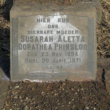PRINSLOO Susarah Aletta Dorathea 1894-1971