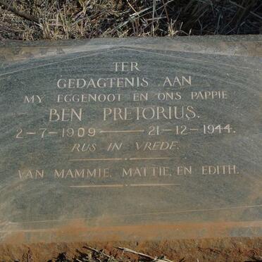 PRETORIUS Ben 1909-1944