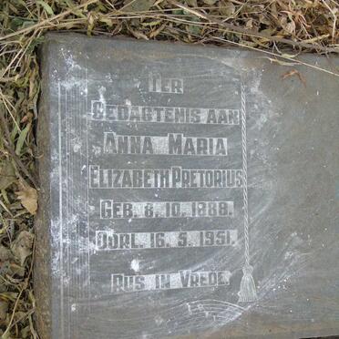 PRETORIUS Anna Maria Elizabeth 1888-1951