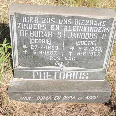 PRETORIUS Deborah S. 1959-1967 :: PRETORIUS Jacobus C. 1960-1967