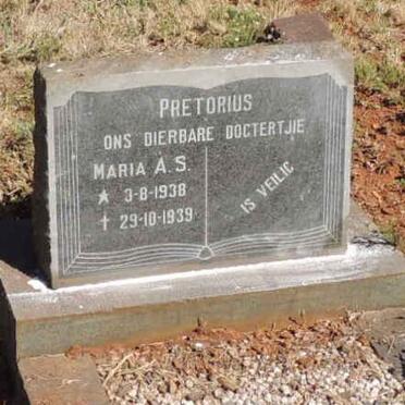 PRETORIUS Maria A.S. 1938-1939