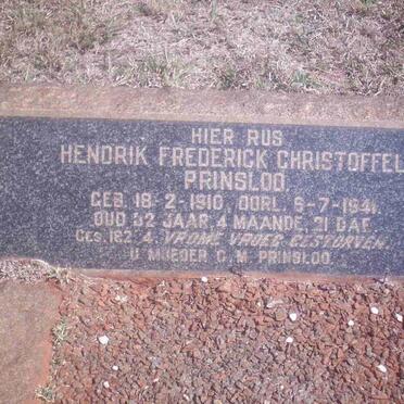 PRINSLOO Hendrik Frederick Christoffel 1910-1941