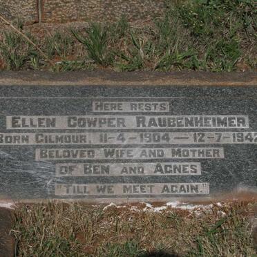 RAUBENHEIMER Ellen Cowper nee GILMOUR 1904-1942