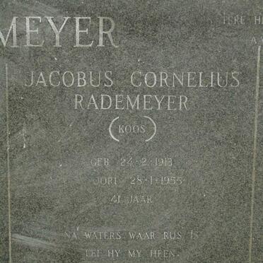 RADEMEYER Jacobus Cornelius 1913-1955