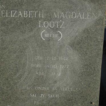 RADEMEYER Elizabeth Magdalena nee LOOTZ 1942-1977