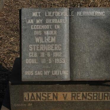 RENSBURG Willem Sternberg, Jansen van 1912-1953 