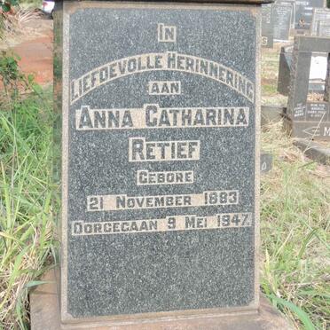 RETIEF Anna Catharina 1883-1947