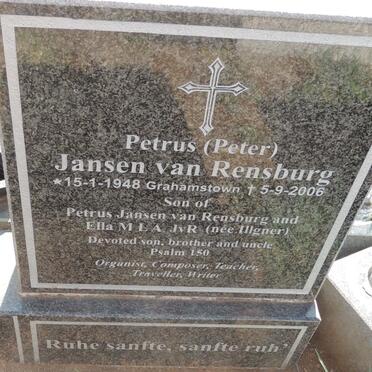 RENSBURG Petrus, Jansen van 1948-2006