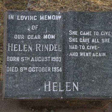 RINDEL Helen 1903-1954