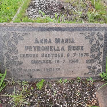 ROUX Anna Maria Petronella nee BOOYSEN 1876-1962