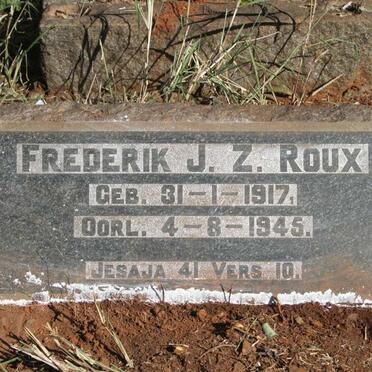 ROUX Frederik J.Z. 1917-1945