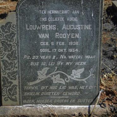 ROOYEN Louwrens Augustine, van 1936-1954