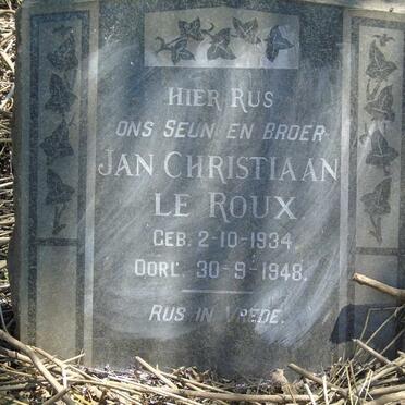 ROUX Jan Christiaan, le 1934-1948
