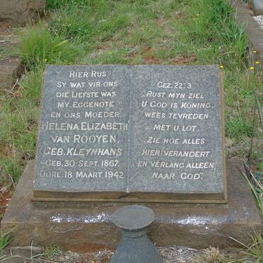ROOYEN Helena Elizabeth, van nee KLEYNHANS 1867-1942