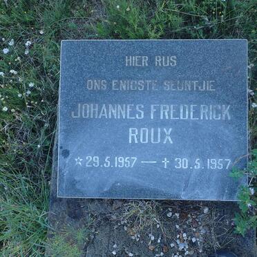 ROUX Johannes Frederick 1957-1957