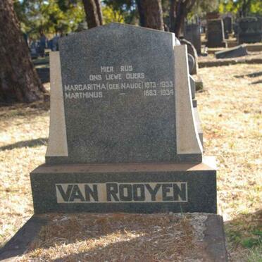 ROOYEN Marthinus, van 1863-1934 &amp; Margaritha NAUDE 1873-1933